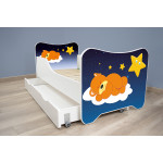 Detská posteľ Top Beds Happy Kitty 140x70 Medvedík so zásuvkou
